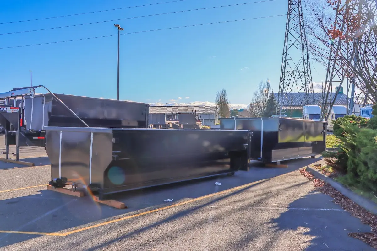Roll-off dumpster ready for waste disposal at job site for Commercial Dumpster Rental in Montrose